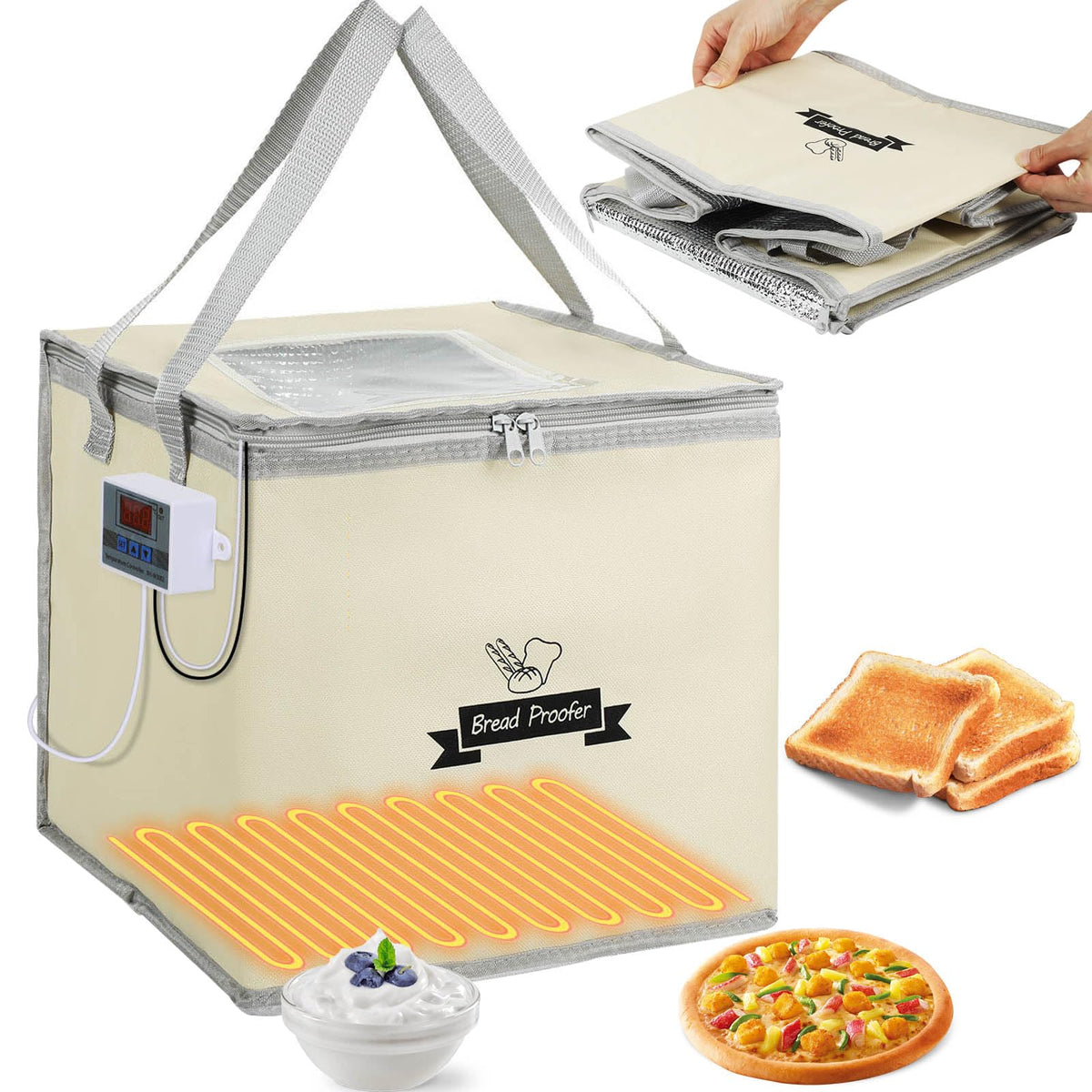 Rindaix caja de levado visible para masa de pan, plegable y fácil de vigilar.