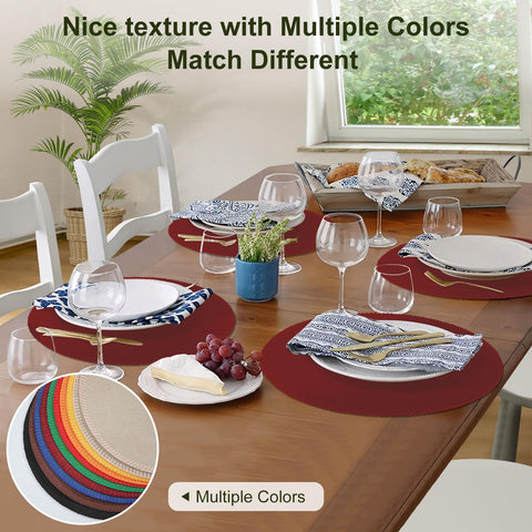 Rinpon manteles con textura de lino: elegancia duradera para cenas formales.