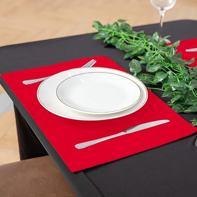 Manteles Rinpon rojos, doble capa para mayor protección de la mesa.