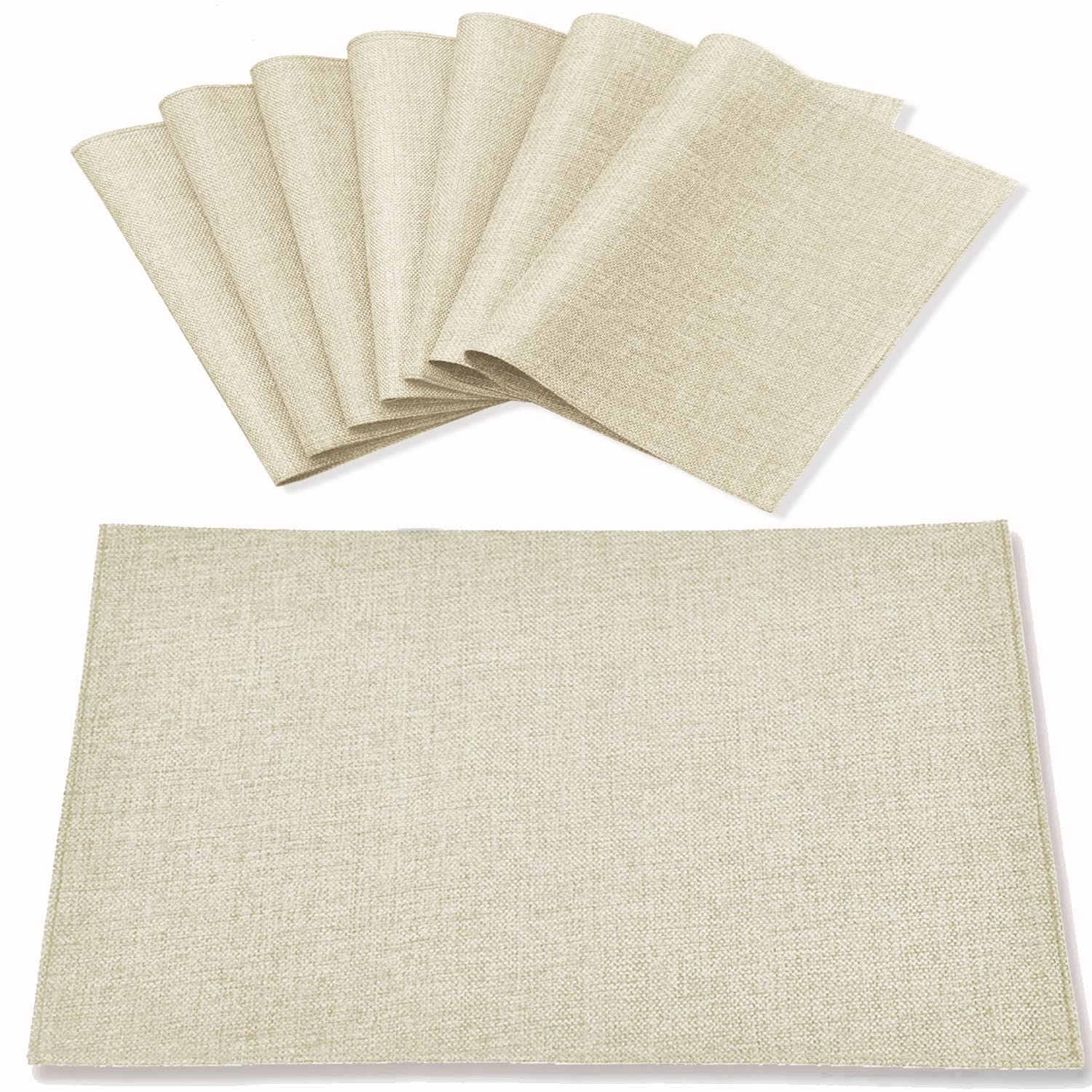 Rinpon salvamanteles beige para mesa, conjunto de 8, estilo elegante