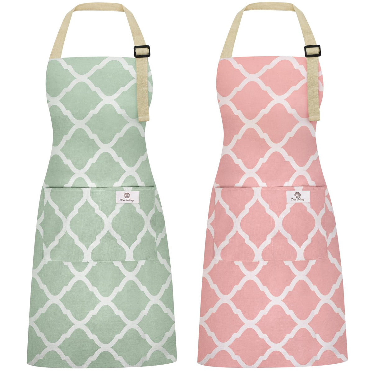 Delantal Riqiaqia para mujer con bolsillos grandes, ideal para organizar utensilios.
