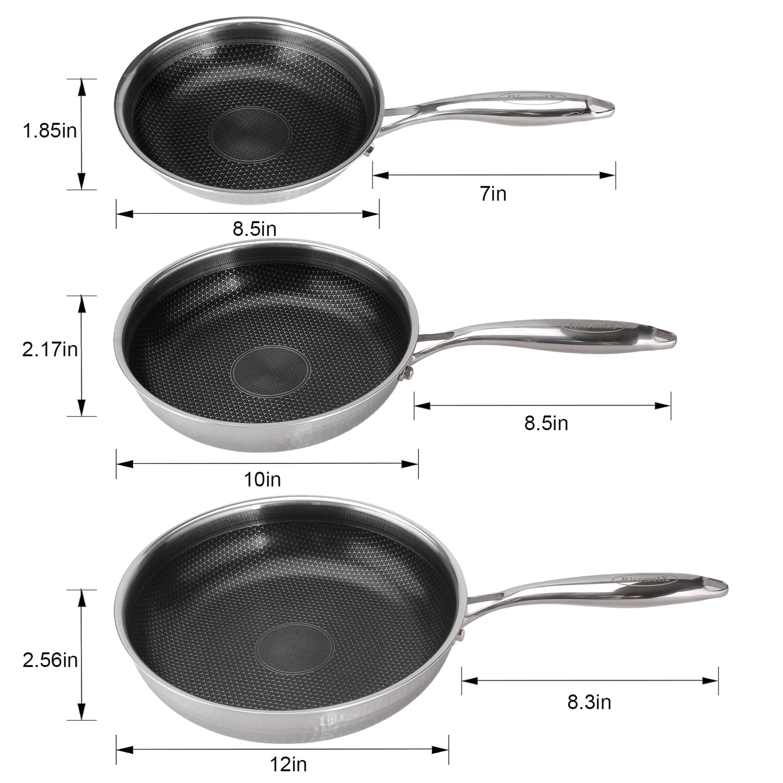 Sartén híbrida RisenutX de 10 pulgadas ideal para freír con poco aceite.