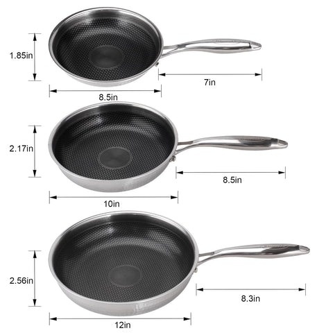 Sartén híbrida RisenutX de 10 pulgadas ideal para freír con poco aceite.