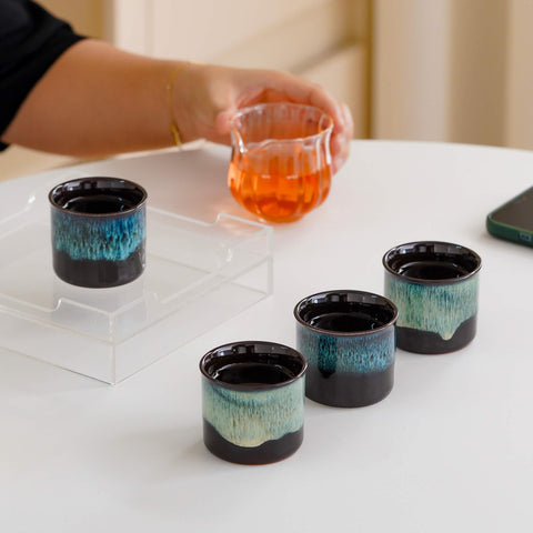 RISTEASO copas demitasse cerámica para degustación de espresso