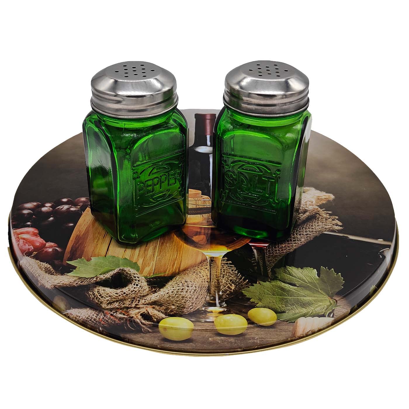 Diseño retro Kerixi, vidrio verde, ideal para cocinas con estilo.