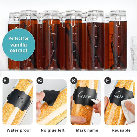 Ritayedet frascos vidrio 600 ml boca ancha ideales para vainilla o especias