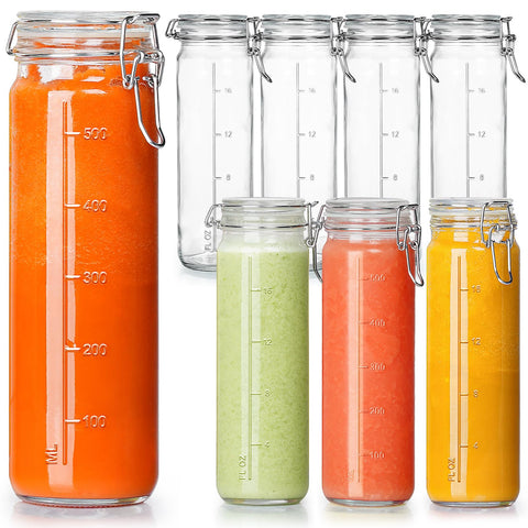 Frascos Ritayedet de vidrio 600 ml con tapa bisagra, cierre hermético para uso diario