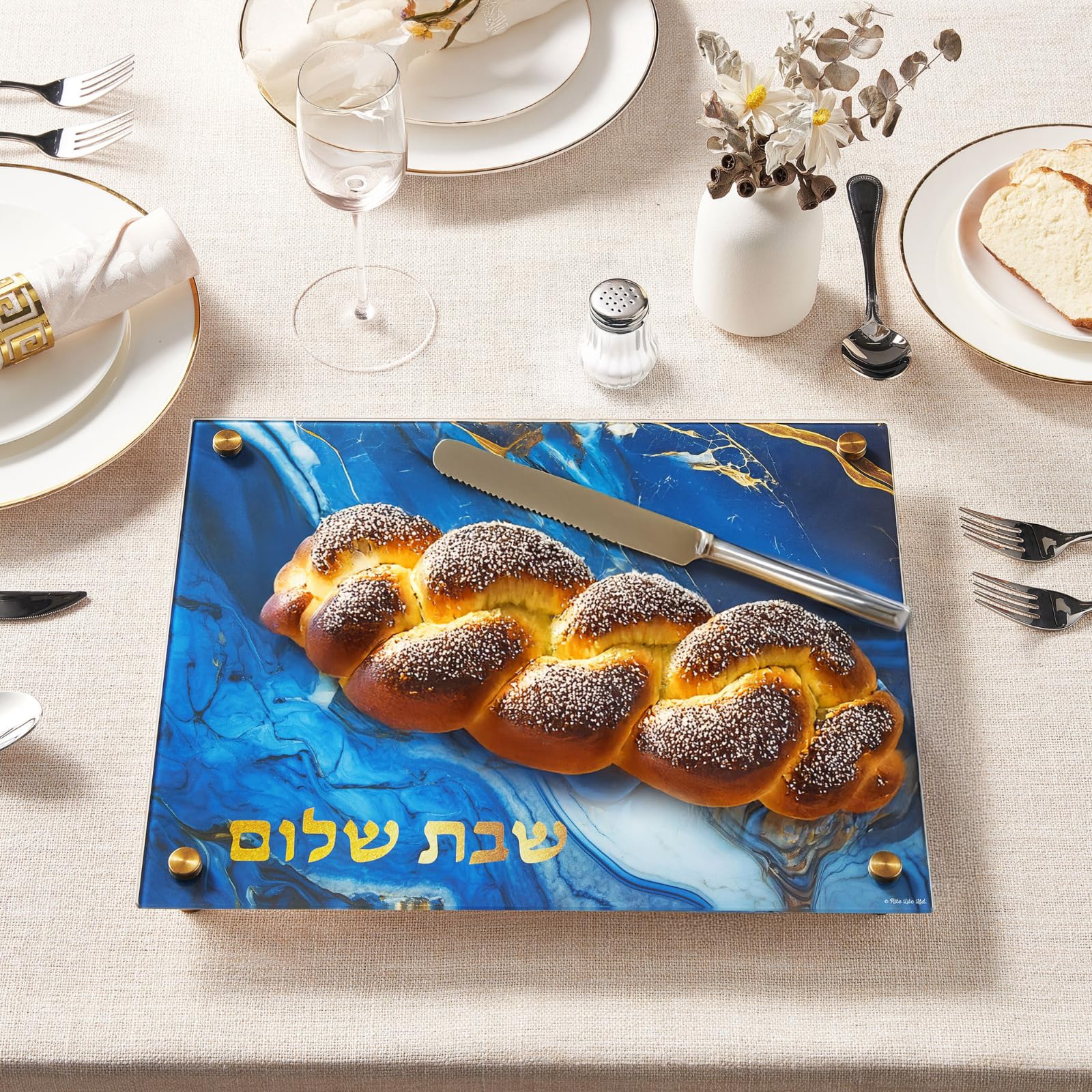 Rite Lite vidrio templado-challah, durabilidad y limpieza fáciles para uso diario.
