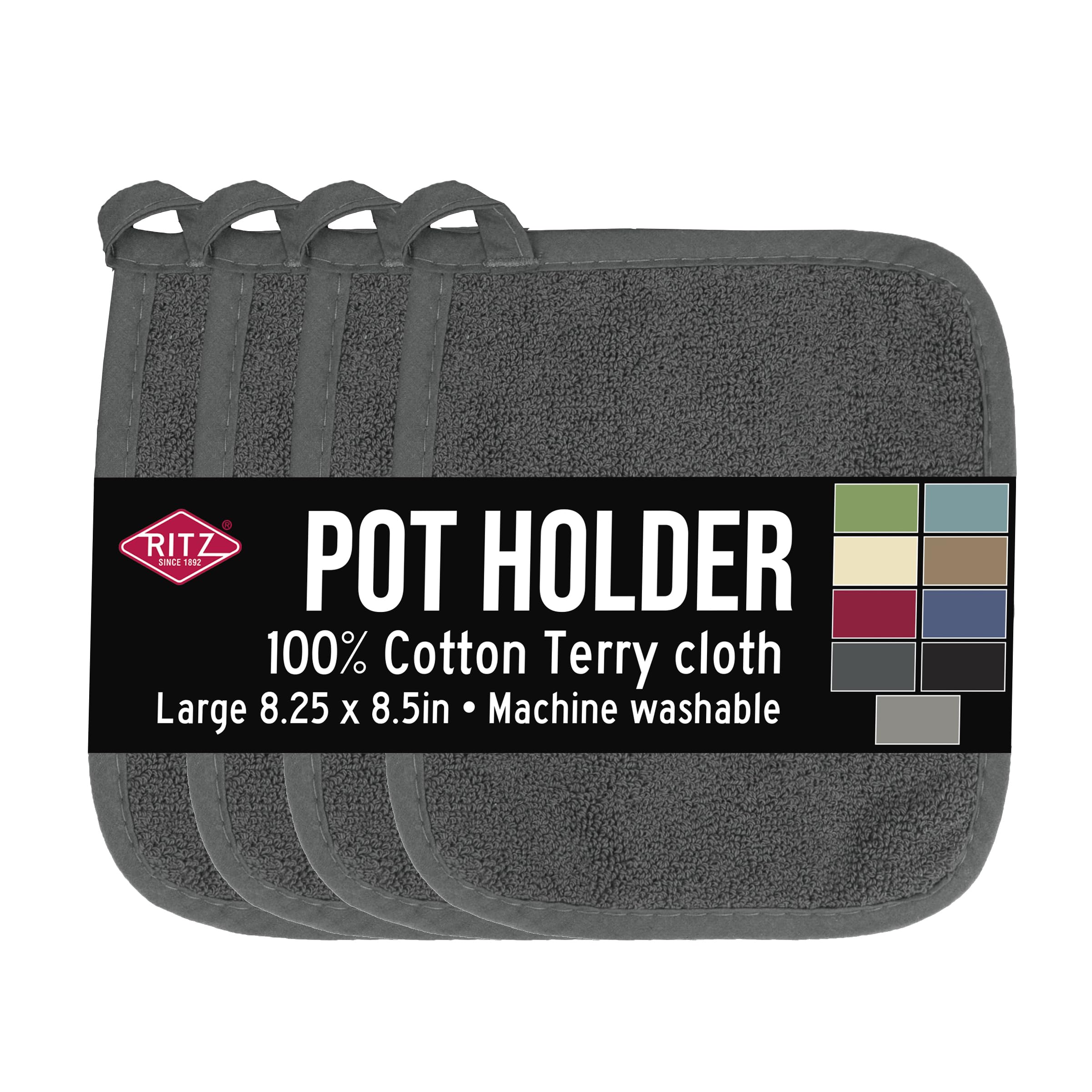 RITZ manopla terry para ollas protegiendo las manos al retirar utensilios calientes de la cocina.