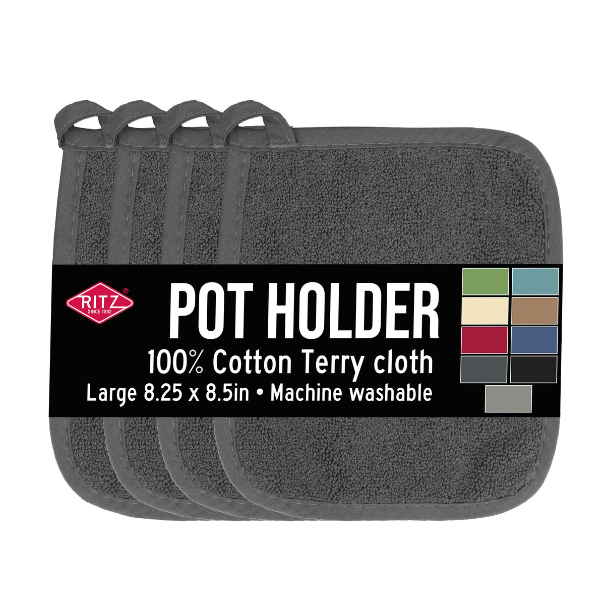 RITZ manopla terry para ollas protegiendo las manos al retirar utensilios calientes de la cocina.