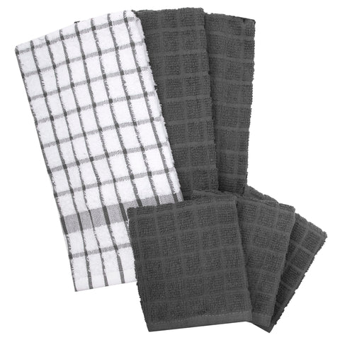 Ritz toalla gris grafito, suave y duradera para tu cocina diaria.