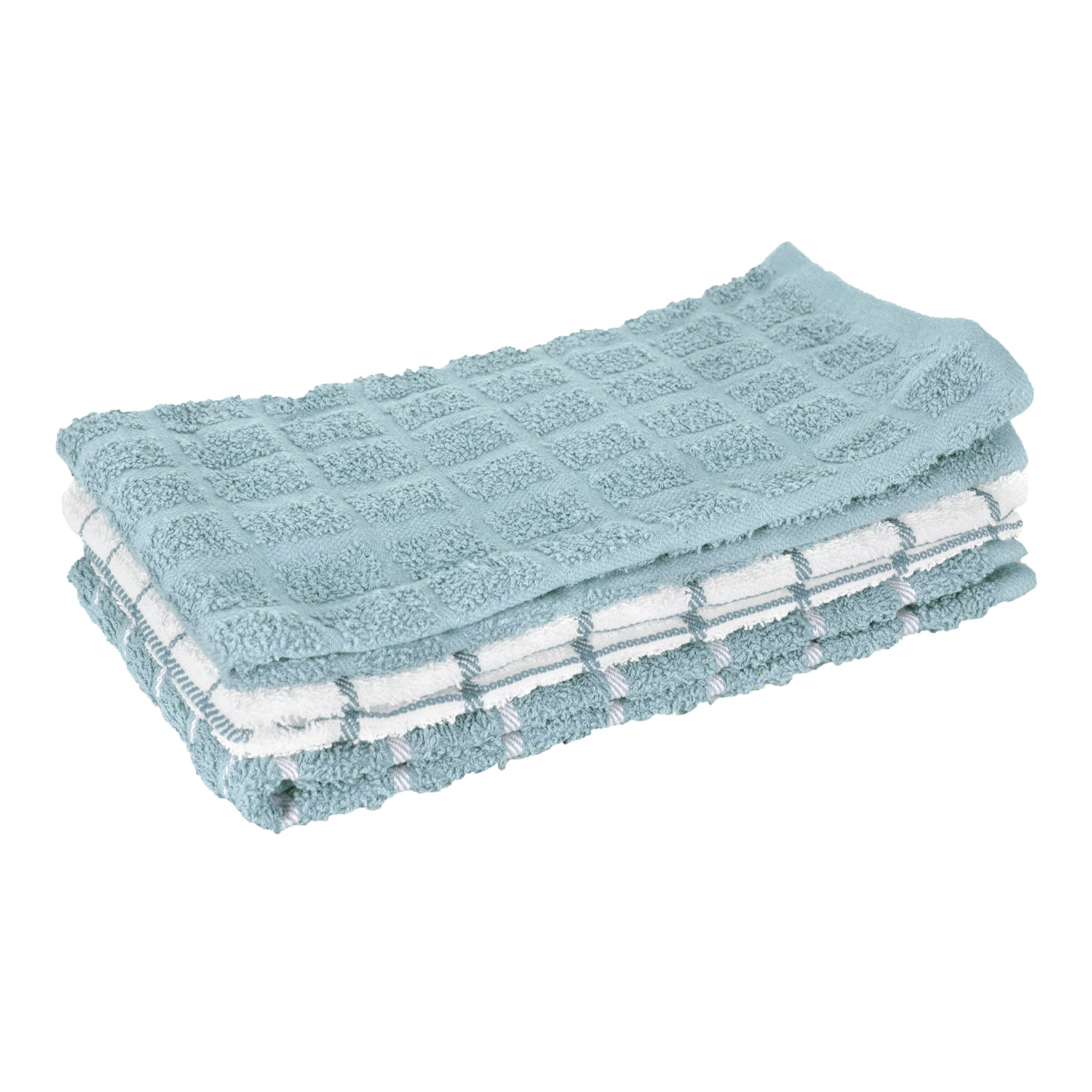 Toallas Ritz de cocina terry con cuadros, absorbentes para derrames.