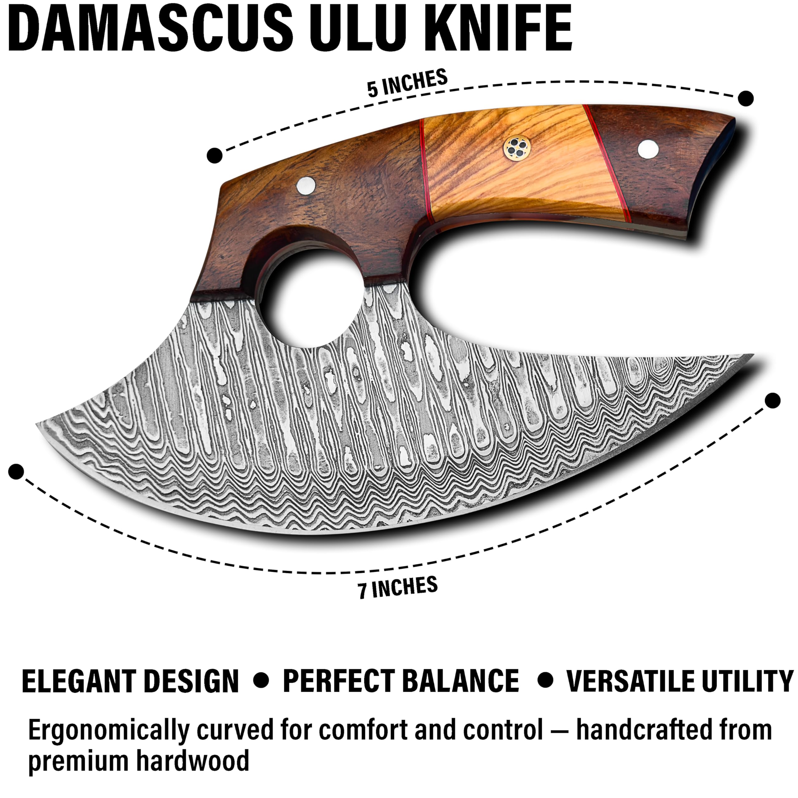 River Cross Knives mango de rosewood y olive wood, agarre cómodo.