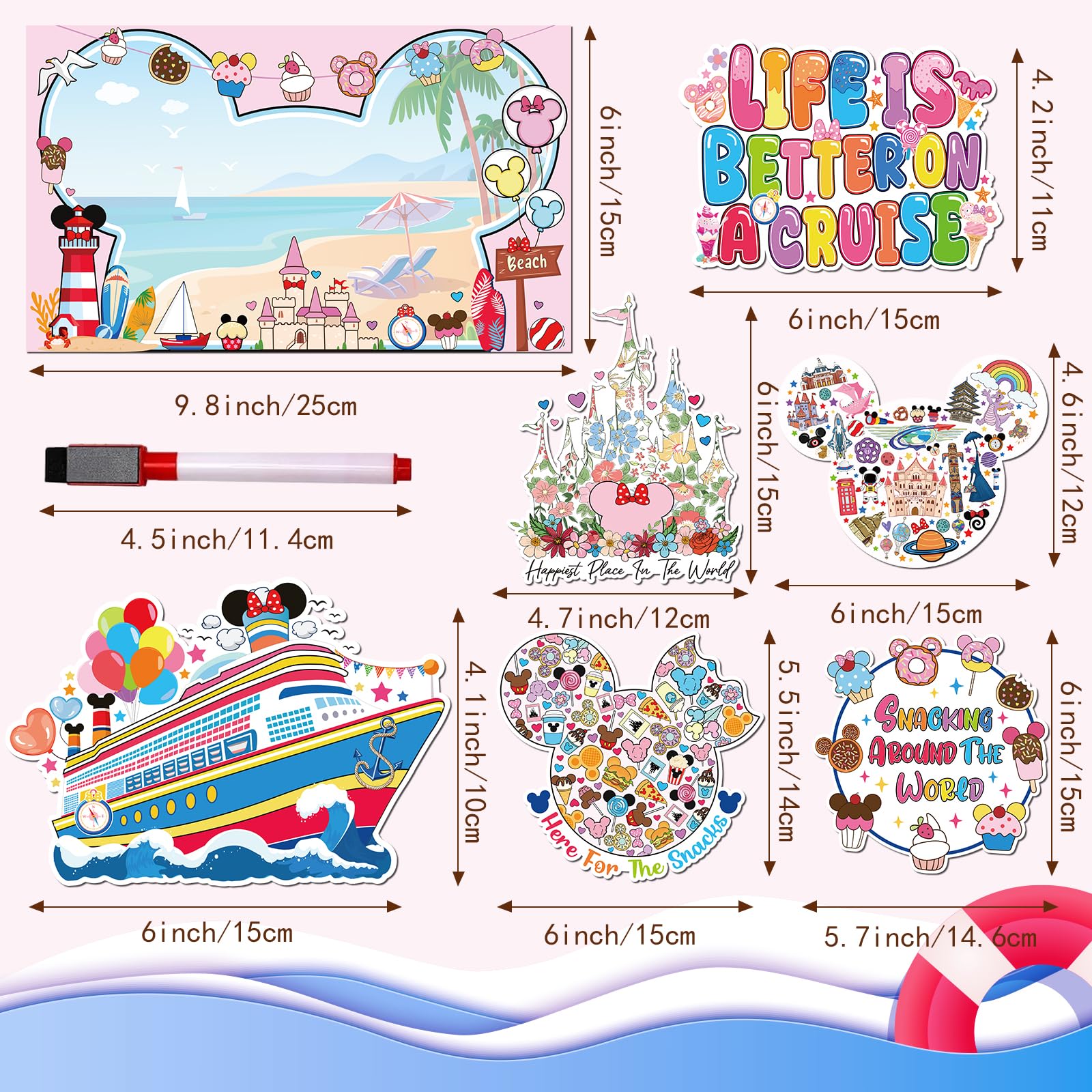 RiVolTa pegatinas magnéticas con ancla y dibujos para decoraciones