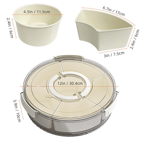 Contenedor compacto de snacks con tapa de riyeloi