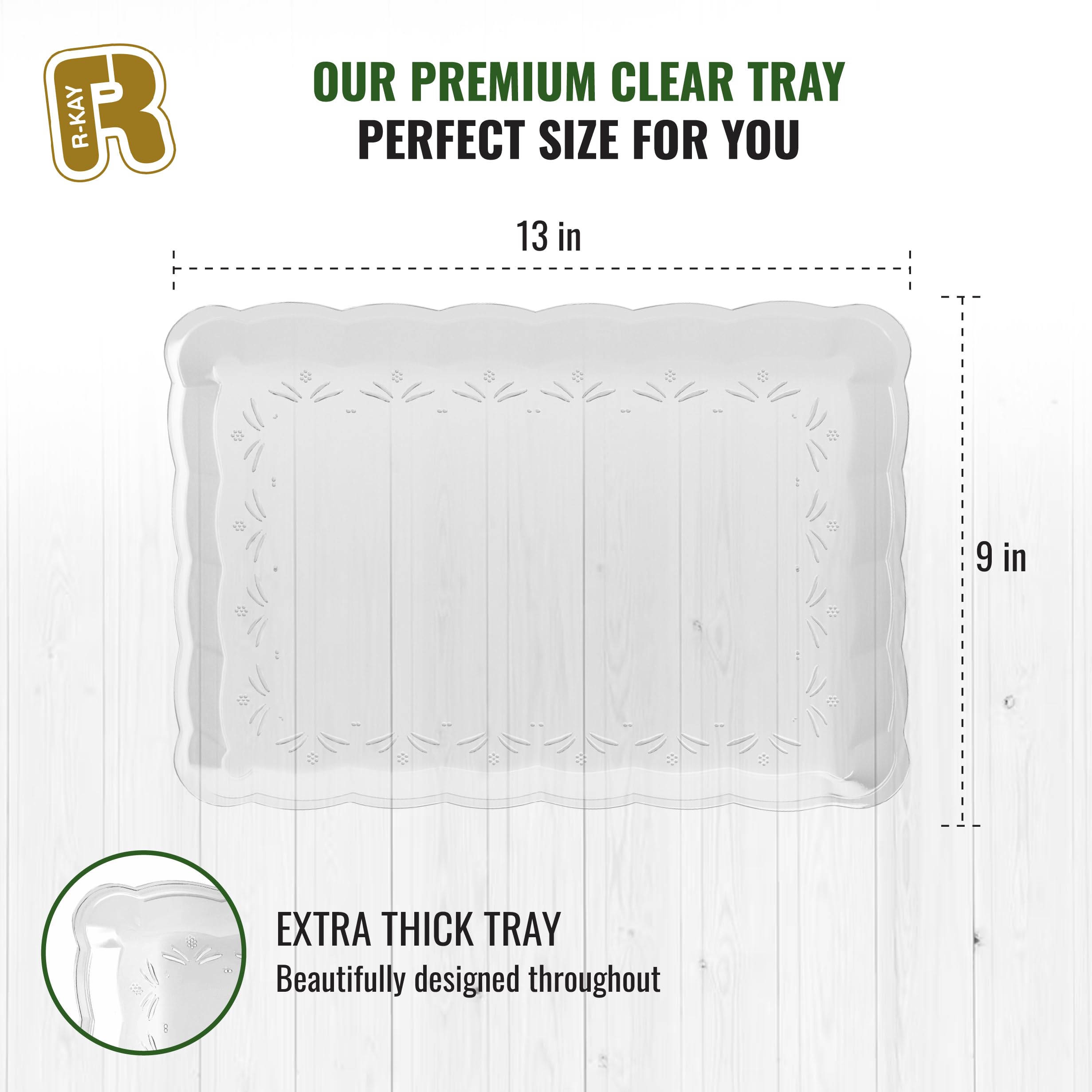 Bandejas RKAY claras para catering con estilo y organización.