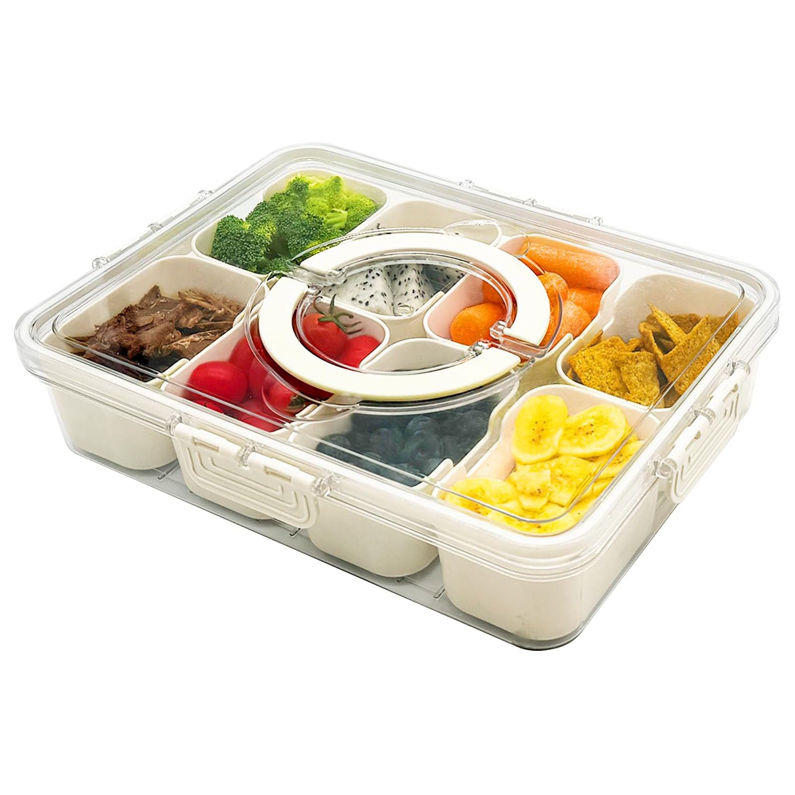 RKXQT Snackle Box Contenedor Dividido para snacks, organización fácil.