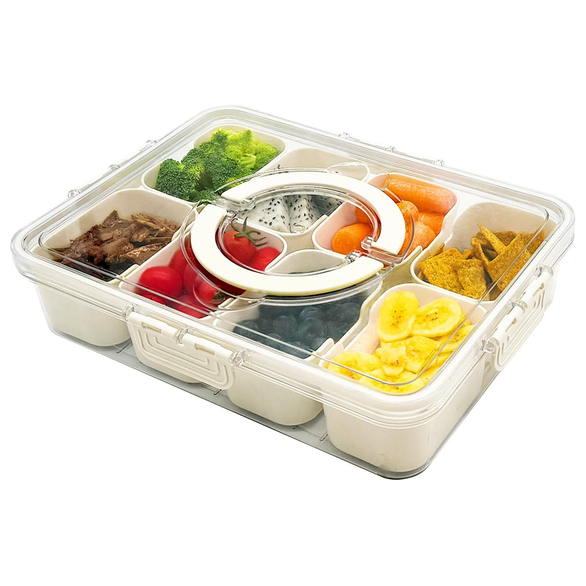 RKXQT Snackle Box Contenedor Dividido para snacks, organización fácil.