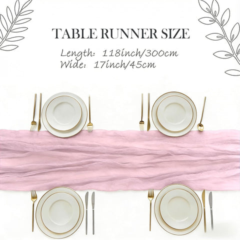 RLGIISE camino de gasa rosa, ideal para decoraciones románticas en mesas de celebración.