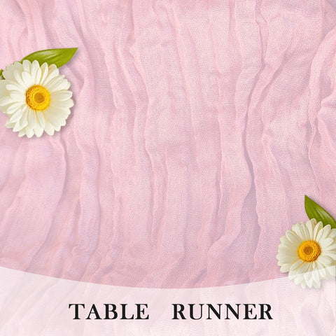 RLGIISE camino de gasa rosa, perfecto para decorar sillas o crear ambiente festivo.