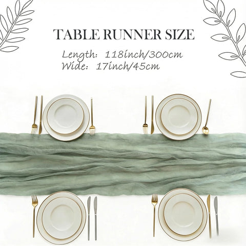 RLGIISE: camino de mesa gasa 17x120 pulgadas para bodas y eventos.