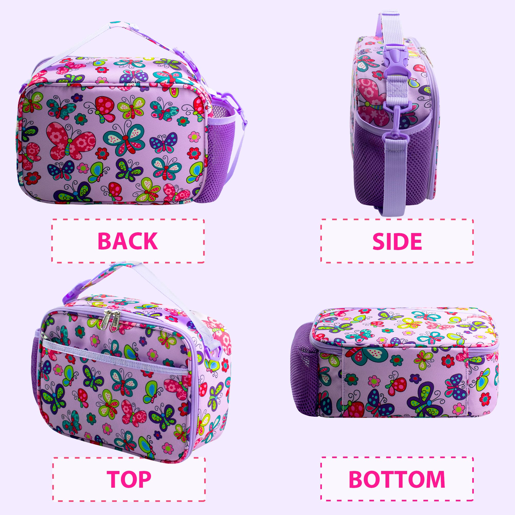 RLGPBON bolsa de almuerzo aislada asa resistente diseñada para niños activos y transporte diario