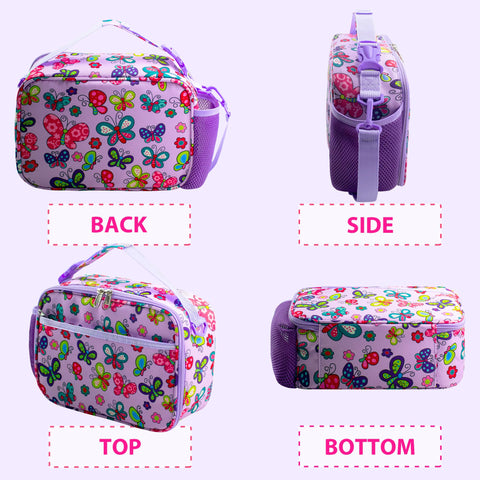 RLGPBON bolsa de almuerzo aislada asa resistente diseñada para niños activos y transporte diario
