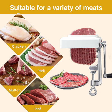 RLOZUI ablandador de carne manual, corte espesor 1/2 pulgada, texturas más tiernas.