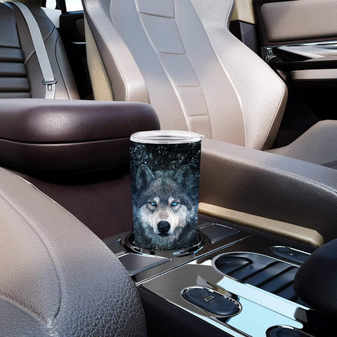 RNFENQS taza 20oz con lobo, perfecta para café o vino