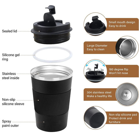 RNGODO Tapa doble sello de silicona mantiene bebidas seguras y sin goteos.