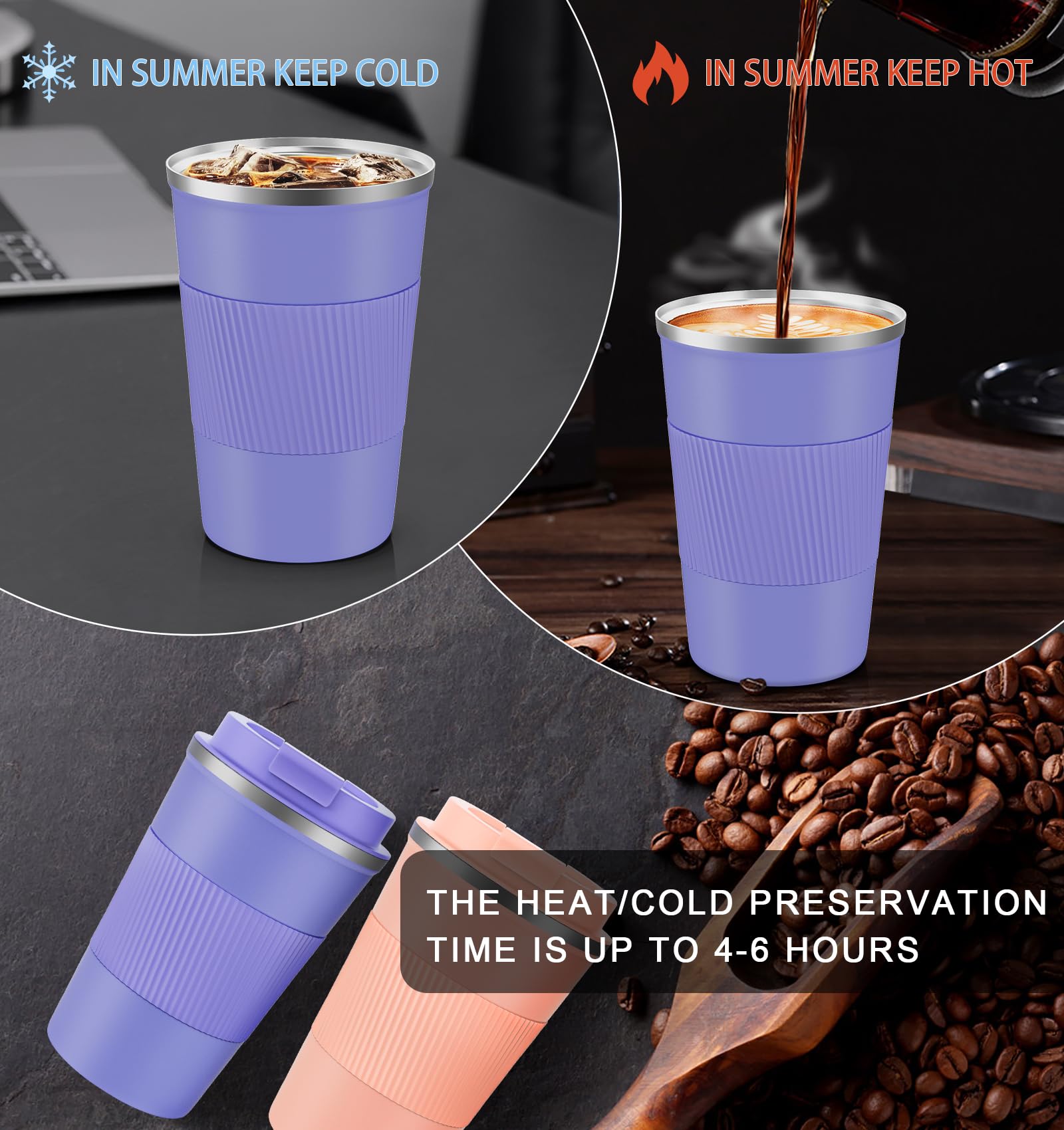 RNGODO mantiene bebidas frías con hielo gracias a su doble pared