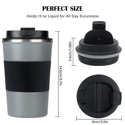 RNGODO Taza de Viaje con doble pared para mantener la temperatura