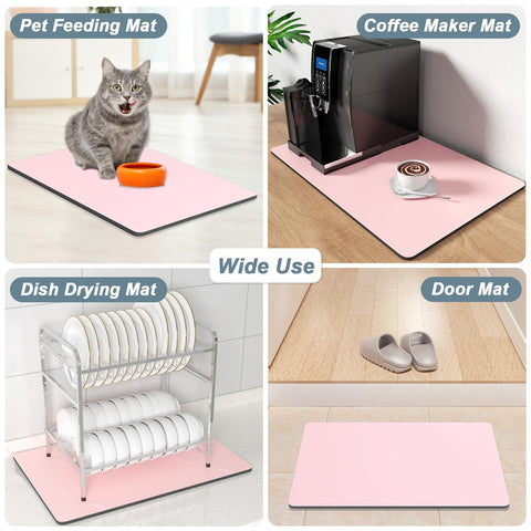 RNIVVI alfombrilla absorbente para secado rápido de tazas y utensilios.