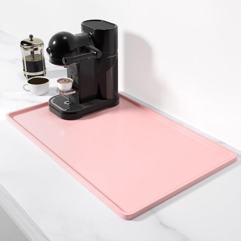 Rnivvi almohadilla de silicona para café en rosa, estética atractiva y encimera limpia.