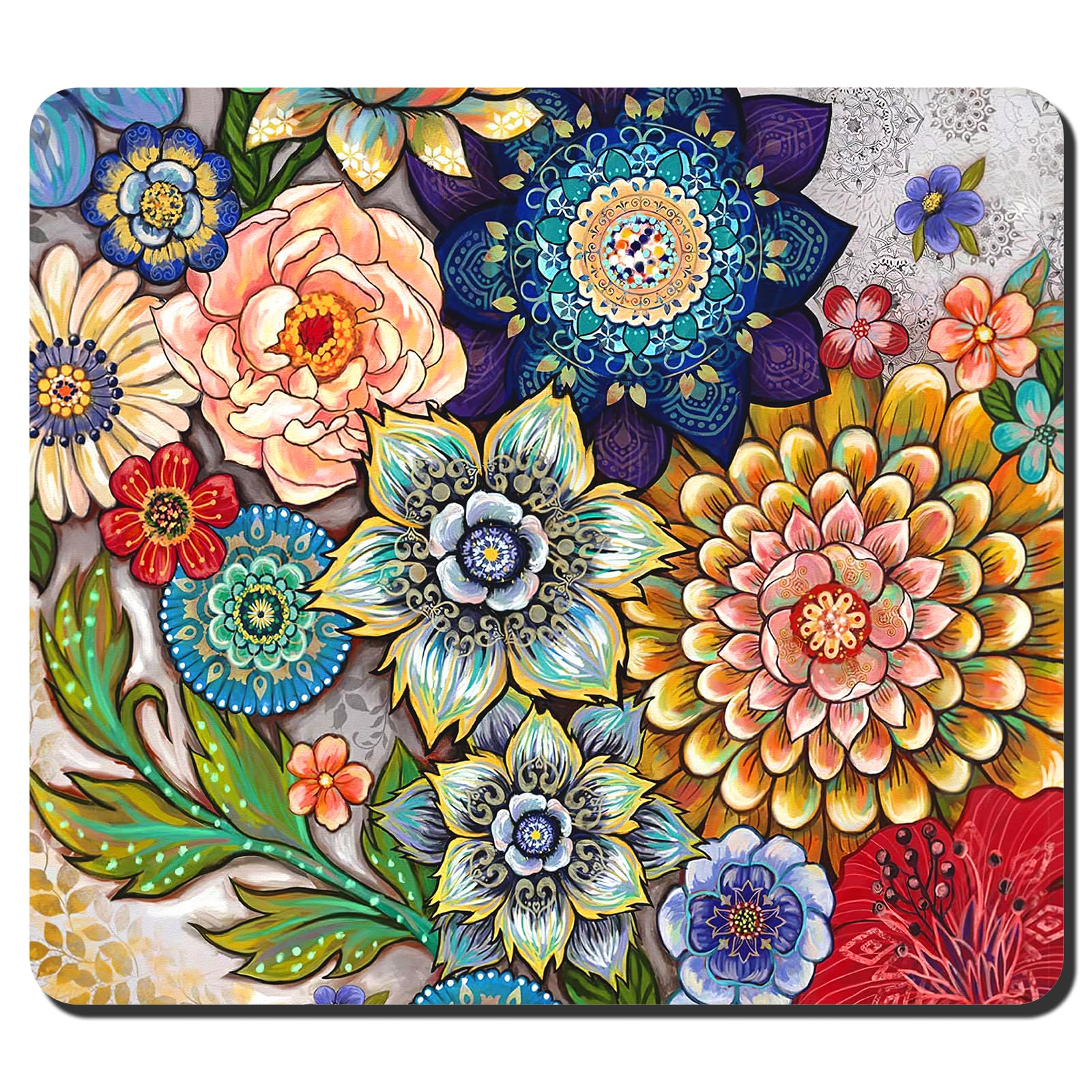 Rnivvi almohadilla secado platos floral 16x18, absorbe agua rápidamente.