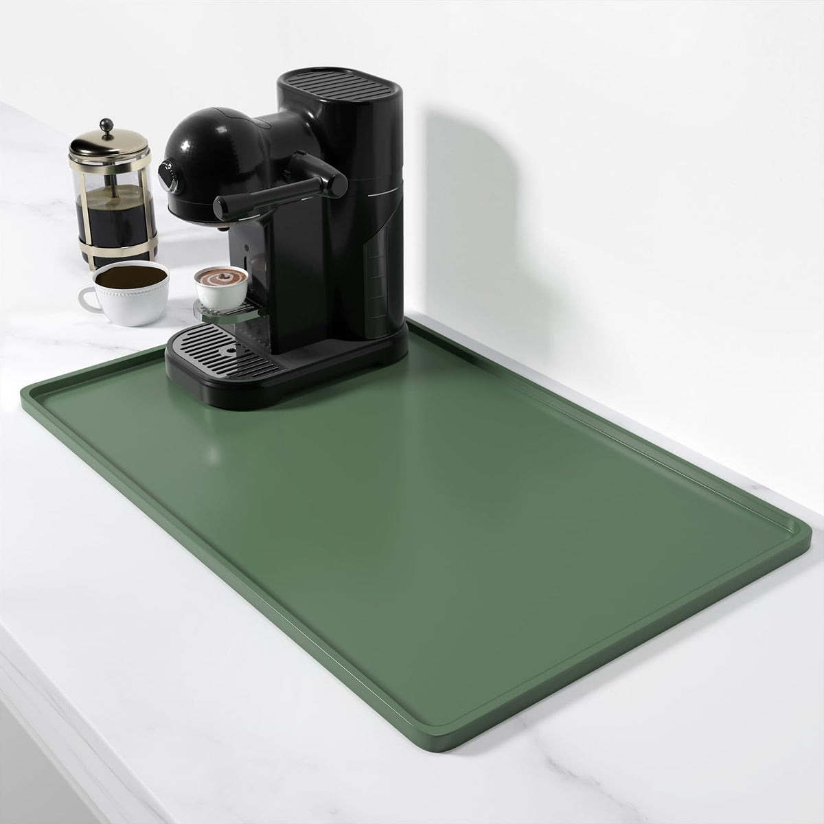 RNIVVI almohadilla silicona cafe 12x19 frente: protege encimera y evita manchas.