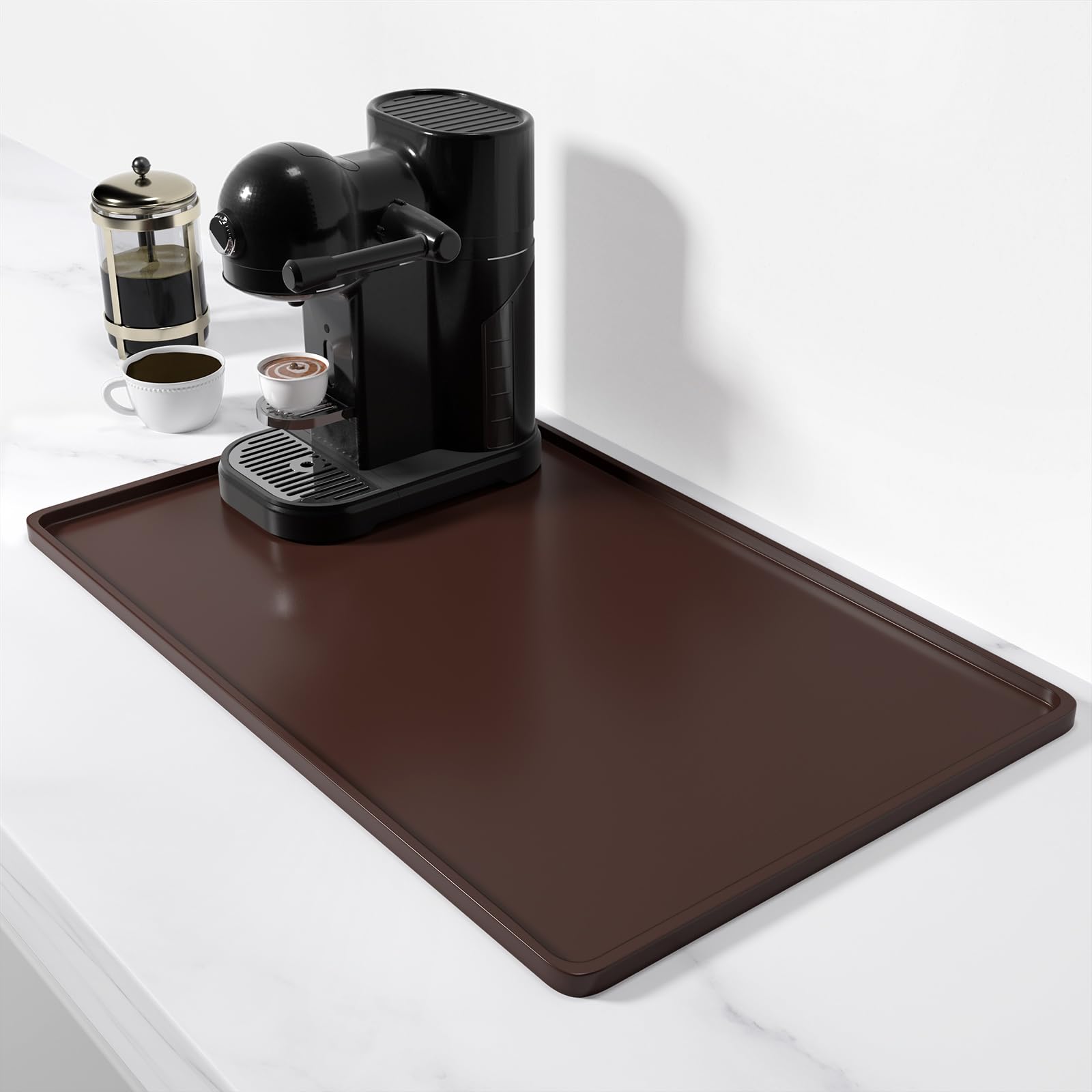 Rnivvi: almohadilla de silicona para café 12x19, superficie estable para máquina de espresso.