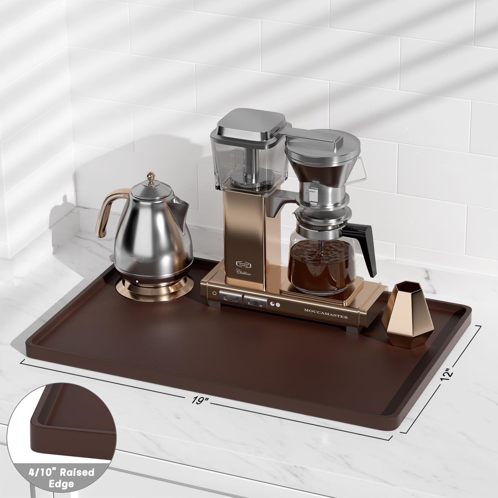 Rnivvi: almohadilla resistente al agua para café, fácil limpieza y secado rápido.