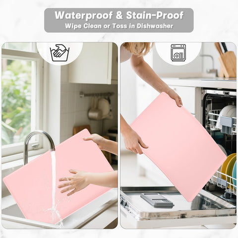 Rnivvi diseño moderno en rosa ideal para cocinas, oficinas y viajes.
