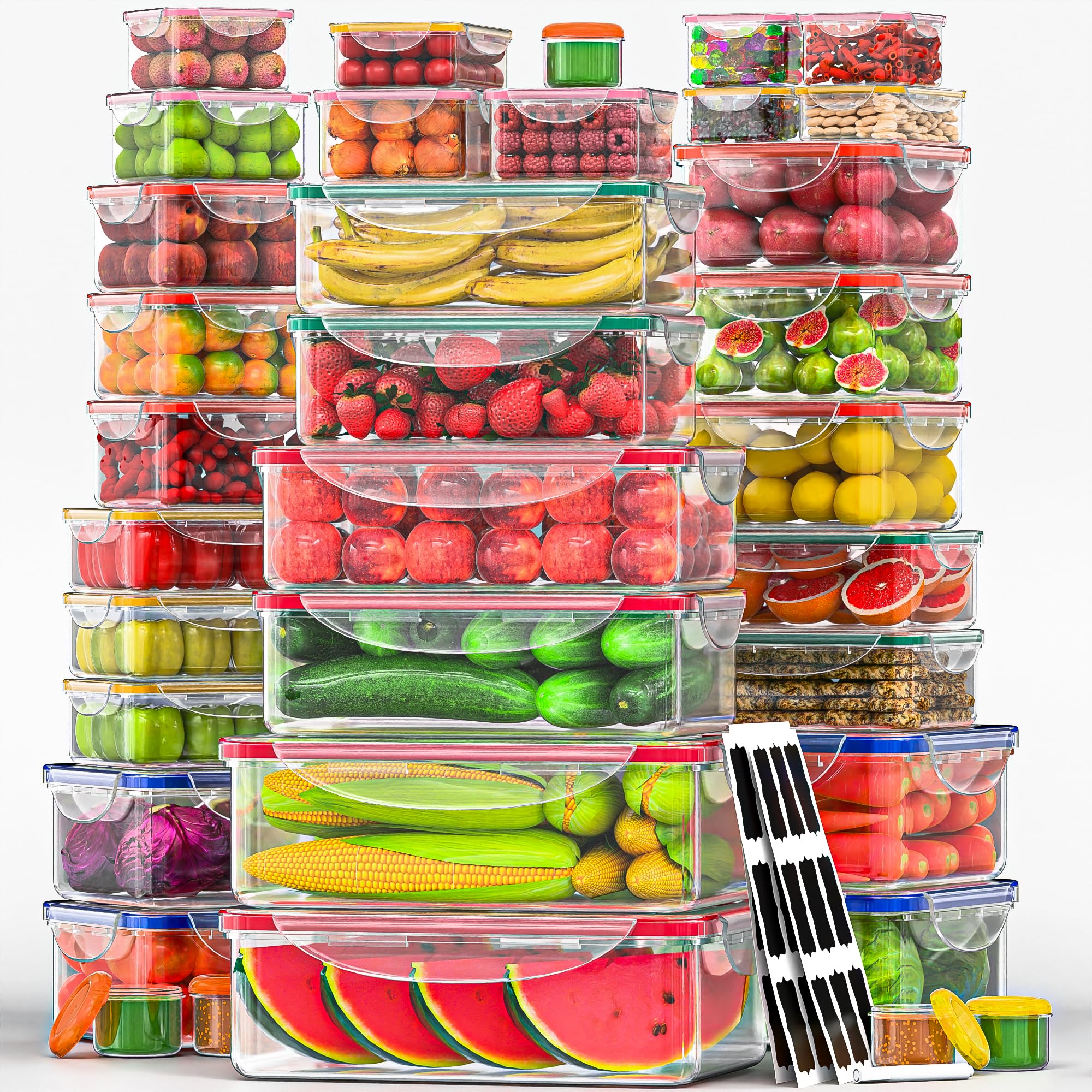 RockBerry contenedores rectangulares sin BPA para almacenar comidas con seguridad