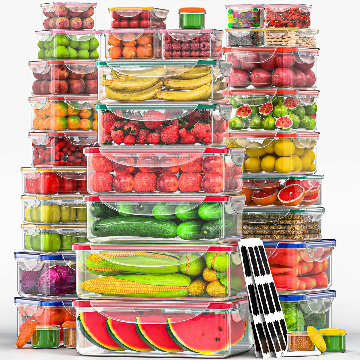 RockBerry contenedores rectangulares sin BPA para almacenar comidas con seguridad