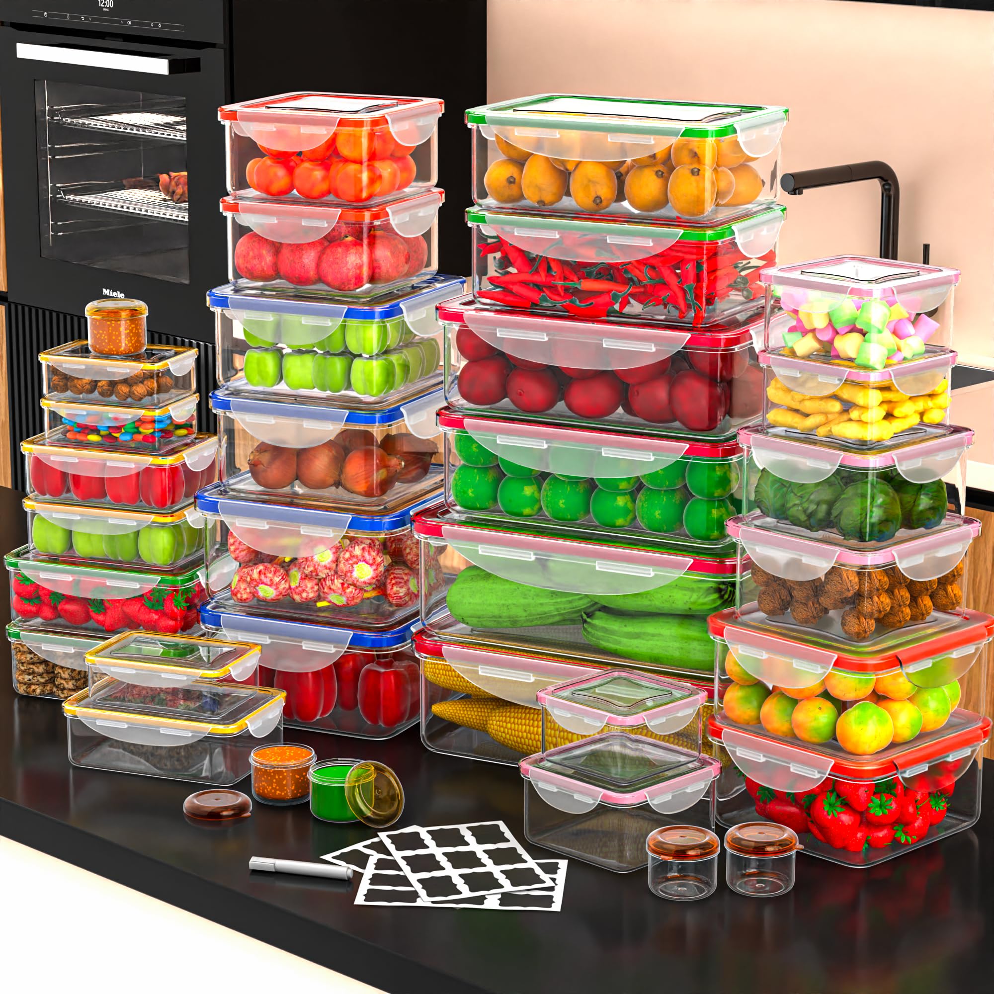 RockBerry tapas herméticas de cuatro lados para sellado seguro