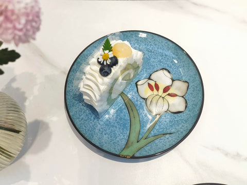 Plato de cena Rockgoldbug, cerámico, 8 pulgadas, ideal para comidas familiares.