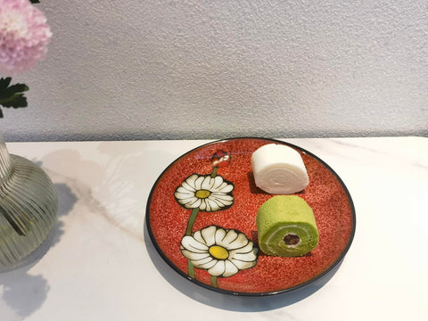 Plato de postre Rockgoldbug, cerámico, 8 pulgadas, añade elegancia a tus postres.