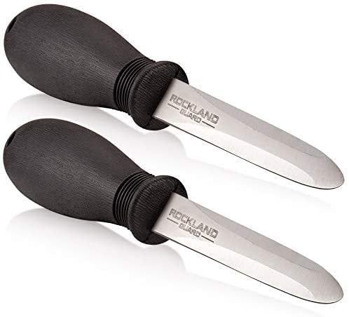 Rockland Guard cuchillo ostras con mango ergonómico para agarre seguro.