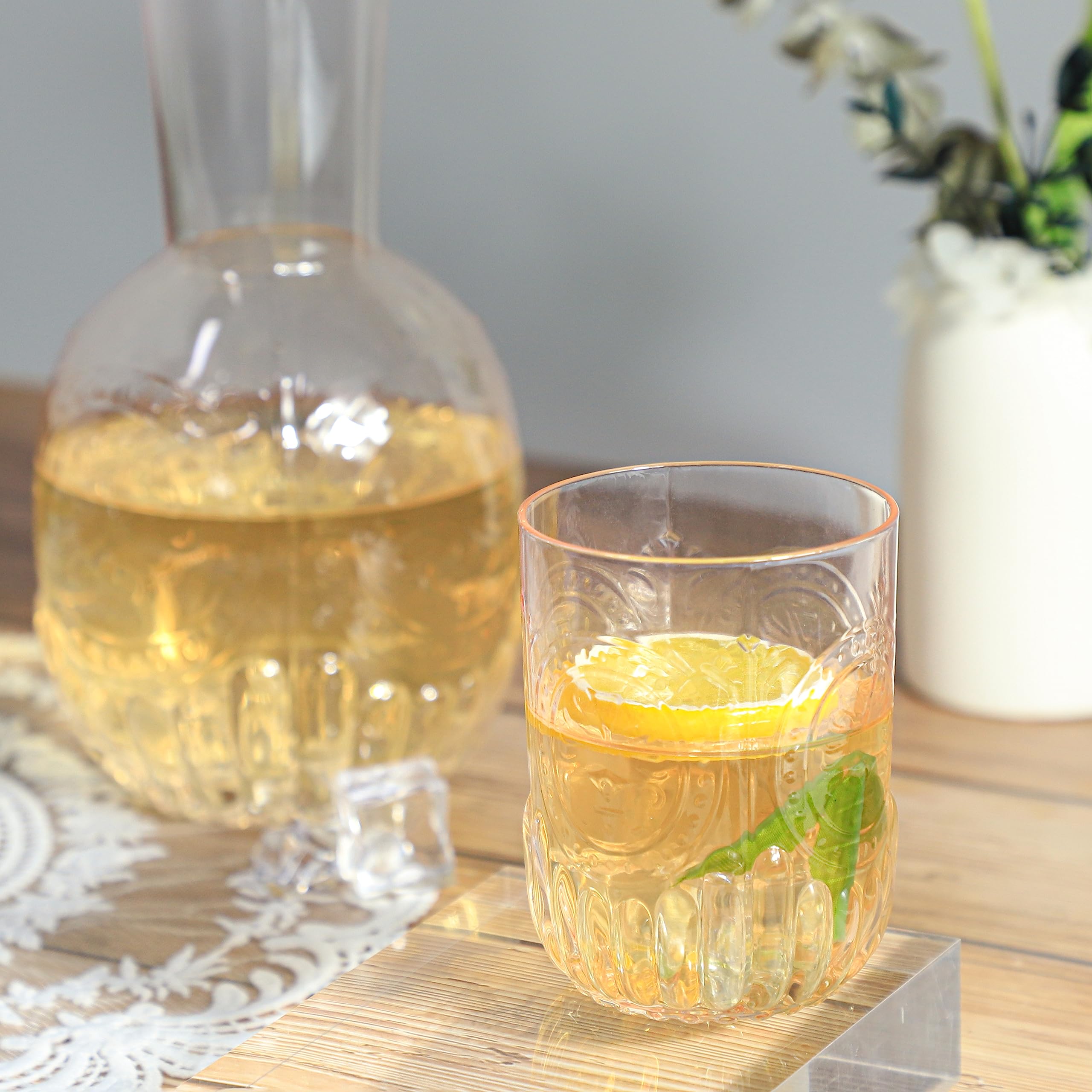 RockTrend vaso de vidrio con cierre seguro para beber fácilmente por la noche.