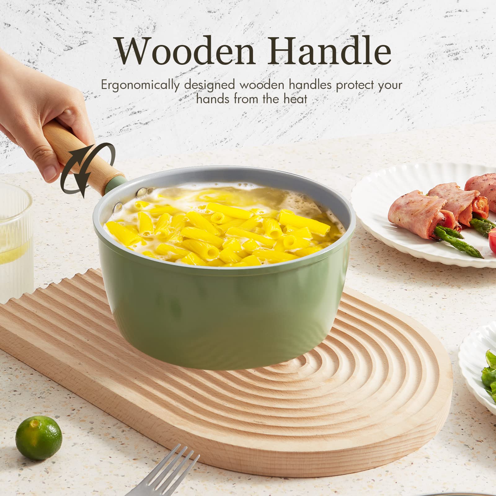 ROCKURWOK sarten ceramica antiadherente ideal para salsas, gratinados y guisos caseros.