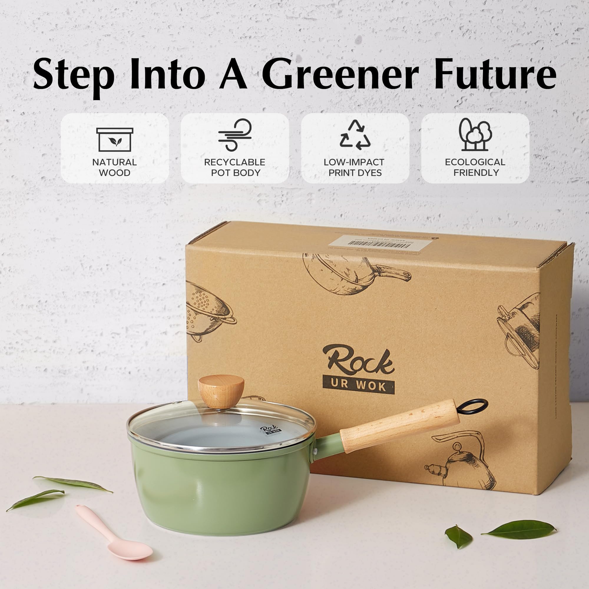 ROCKURWOK sarten ceramica antiadherente uso diario cómodo y duradero.