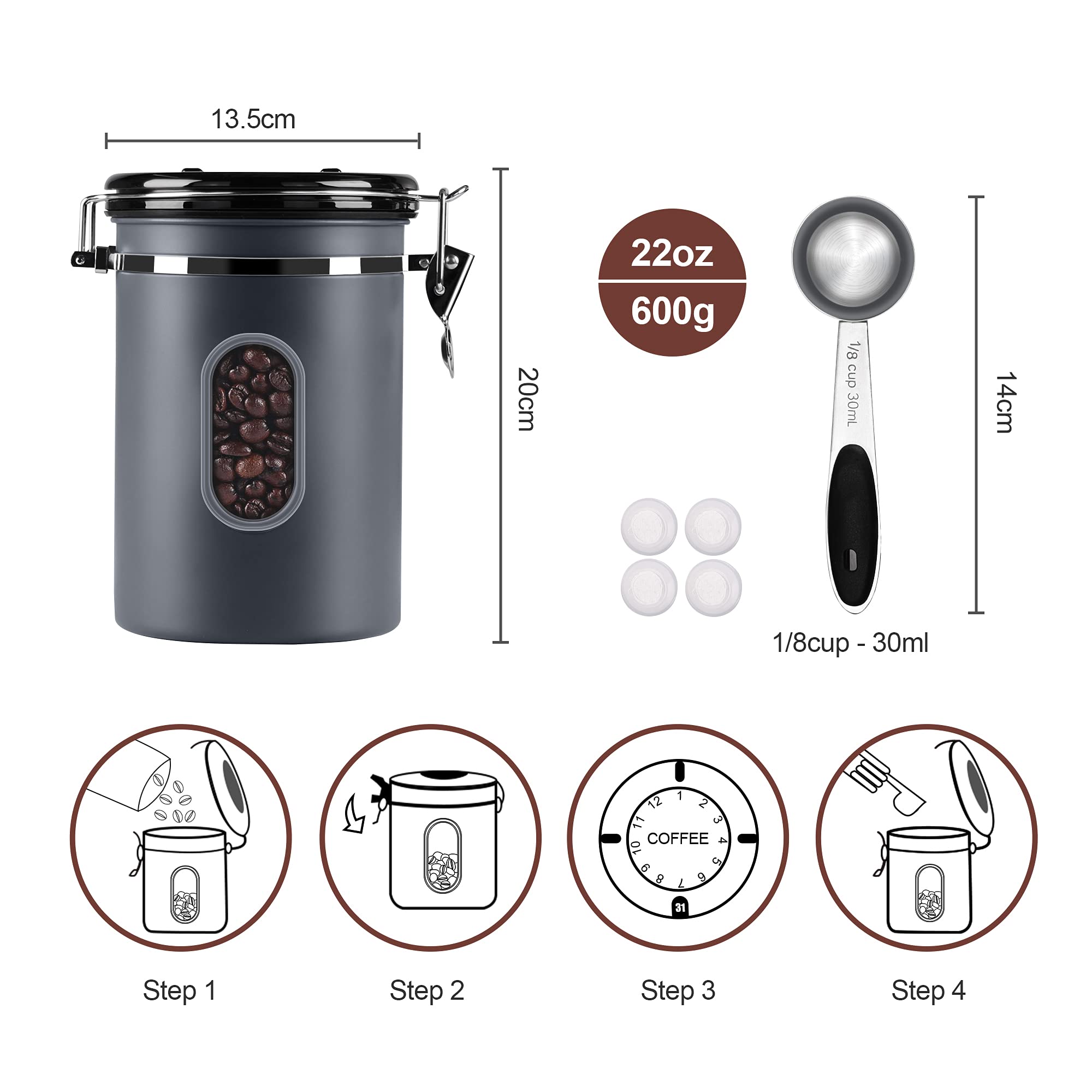 Rocky&Chao válvula CO2: mantiene la frescura y aroma del café.