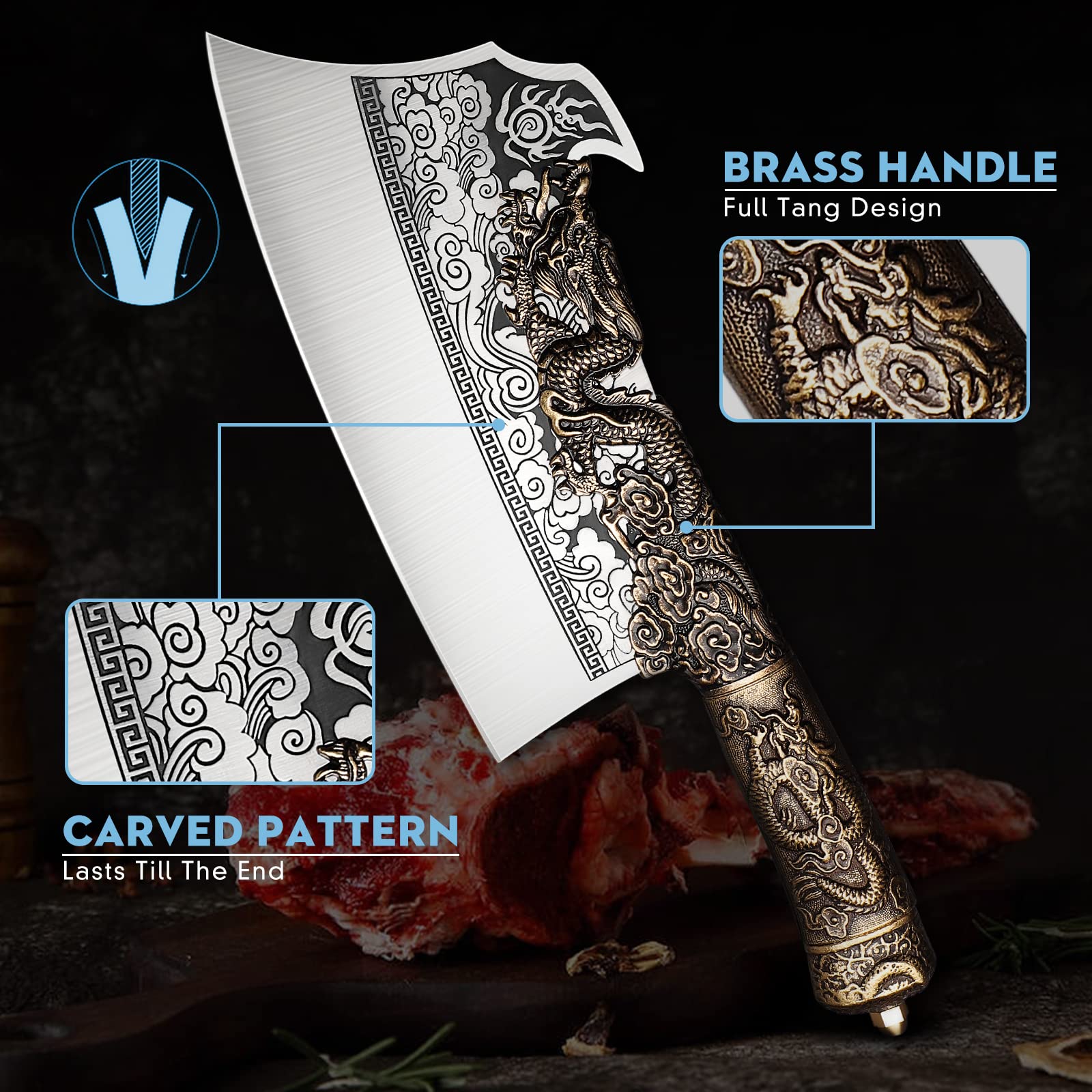 ROCOCO cuchillo de desosar: regalo ideal para cocineros y amantes de la barbacoa.